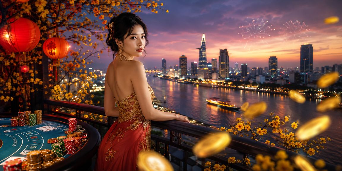 Người chơi đăng nhập tài khoản 376 tại lễ hội Tết Sài Gòn với không khí sôi động
